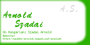 arnold szadai business card